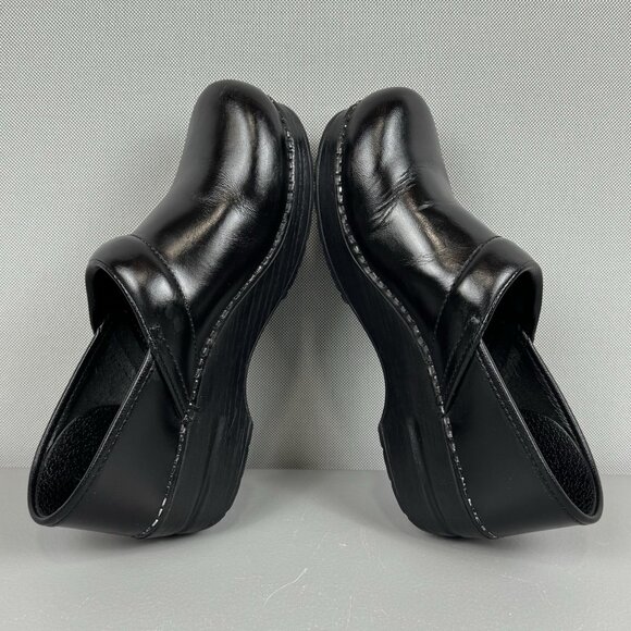 Dansko Professional Black Cabrio Clogs Shoes Womens 39 US 9 Leather Slip On - Picture 5 of 9